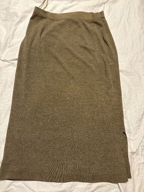 Vintage Philosophy (Republic and Company) Silk & Wool Blend Midi Skirt
